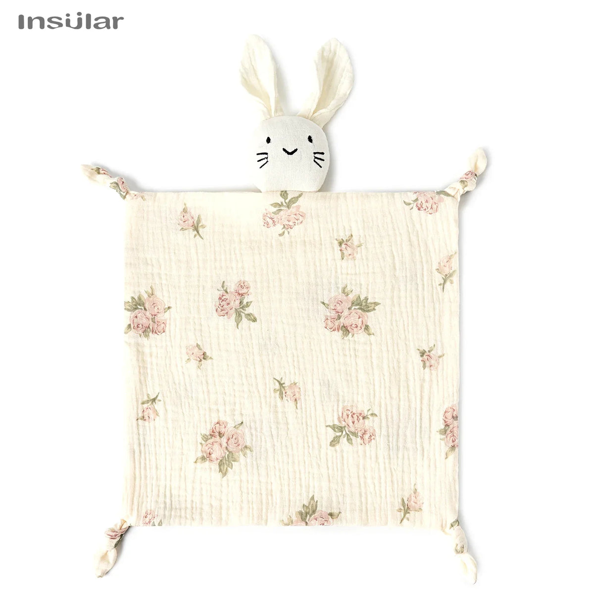 Doudou Coniglietto in Mussola di Cotone – Copertina Coccole per Neonati e Bambini