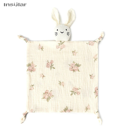 Doudou Coniglietto in Mussola di Cotone – Copertina Coccole per Neonati e Bambini