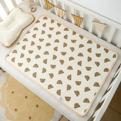 Traversa Neonato Impermeabile e Lavabile 50 × 70 cm – Tappetino Cambio con Superficie in Cotone