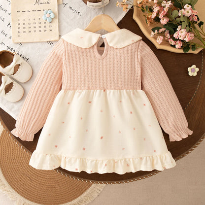 Completo Bambina con Abito e Cardigan in Maglia – Elegante Autunno Inverno 9-36 Mesi