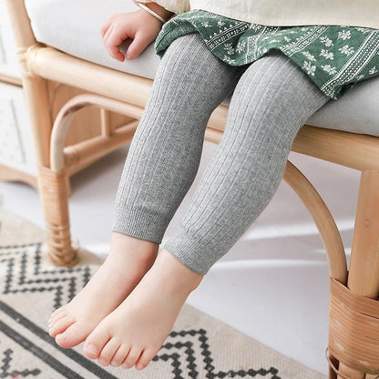 Leggings a Costine in Cotone Elasticizzato per Neonati e Bambini – Primavera e Autunno