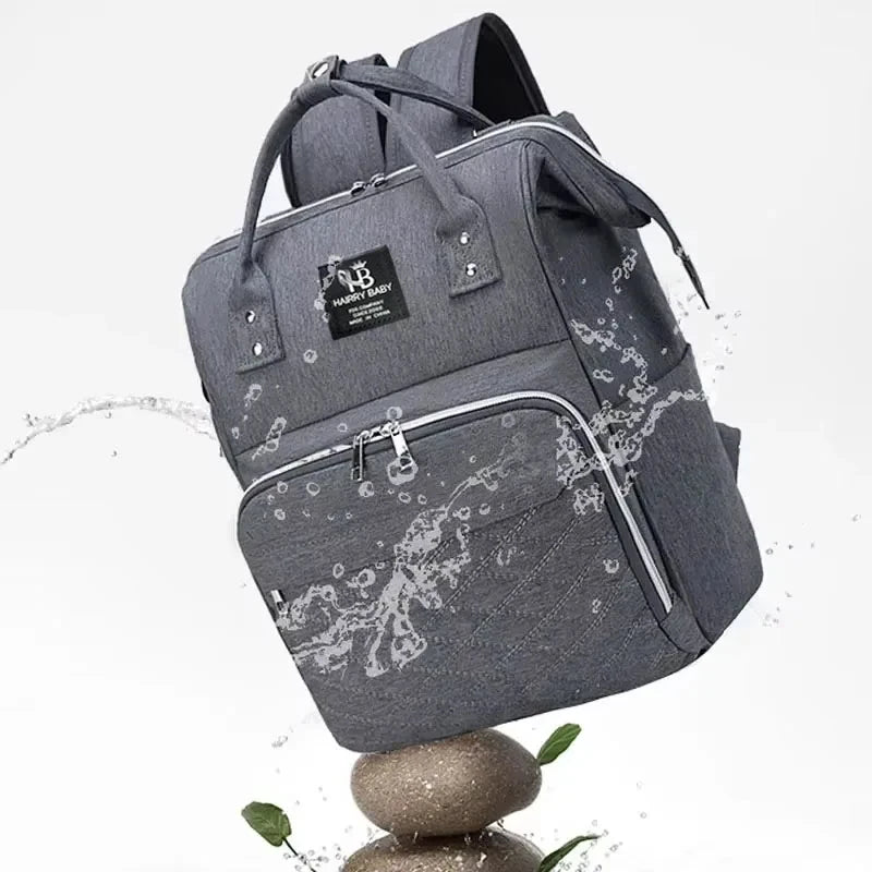 Zaino Fasciatoio Mamma Impermeabile Grande Capacità – Borsa Cambio Neonato con Tasche Termiche Portabiberon e Scomparti Multipli