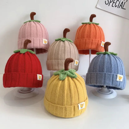 Cappellino Bambino in Maglia a Zucca con Fodera Morbida – 6 Mesi-3 Anni