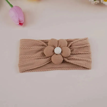 Fascia Elastica per Capelli con Fiore per Neonata e Bambina