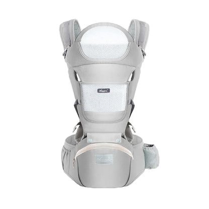 Marsupio Ergonomico Multifunzione con Hip Seat – Porta Bebè Regolabile e Traspirante 3–36 Mesi