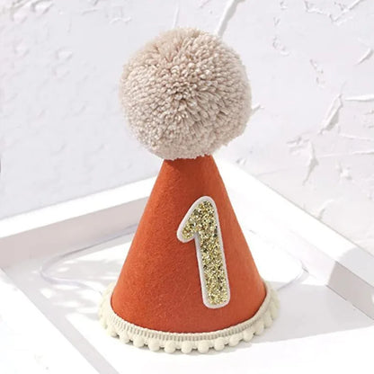 Cappellino Primo Compleanno con Pompon – Riutilizzabile per Festa e Servizi Fotografici