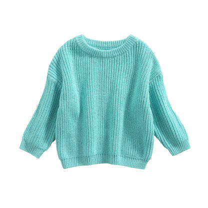 Maglione in Maglia per Bambini e Neonati in Cotone – Pullover a Maniche Lunghe Unisex per Autunno e Inverno