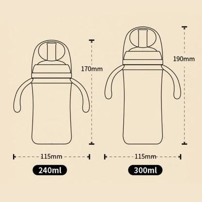 Biberon Evolutivo Anticolica con Manici e Doppio Beccuccio 240/300 ml