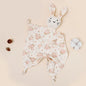 Copertina Doudou per Neonati in Mussola di Cotone – Coniglietto con Orecchie a Fantasia