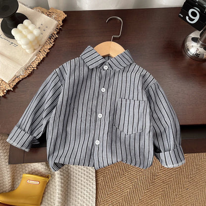 Camicia Bambino a Maniche Lunghe – Modelli a Quadri, Righe e Tinta Unita