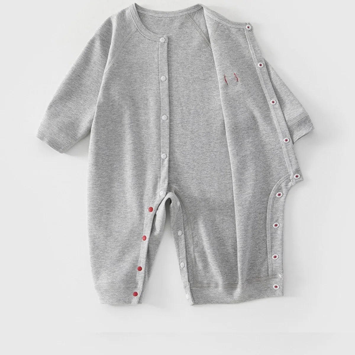Tutina Neonato in 100% Cotone – Pigiamino Intero Senza Piedini con Bottoni a Pressione