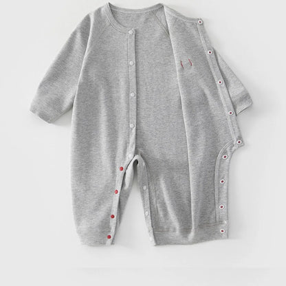 Tutina Neonato in 100% Cotone – Pigiamino Intero Senza Piedini con Bottoni a Pressione