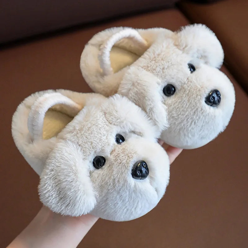 Pantofole Invernali Bambini Antiscivolo – Ciabatte Morbide in Peluche con Elastico al Tallone