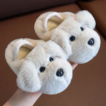 Pantofole Invernali Bambini Antiscivolo – Ciabatte Morbide in Peluche con Elastico al Tallone