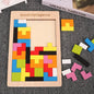 Puzzle Creativo in Legno con Forme Geometriche – Gioco Educativo di Logica e Composizione