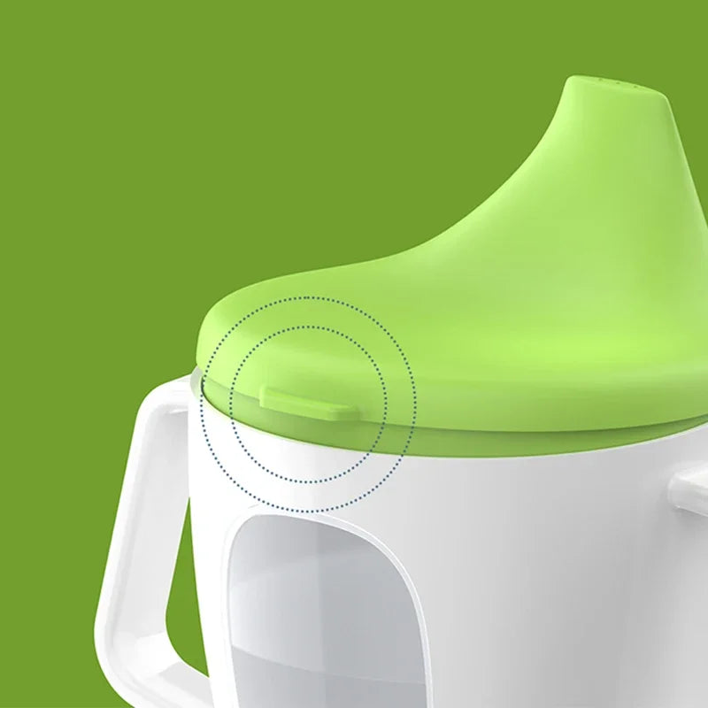 Tazza Primi Sorsi Bambini 200 ml – Bicchiere di Apprendimento con Beccuccio e Doppi Manici