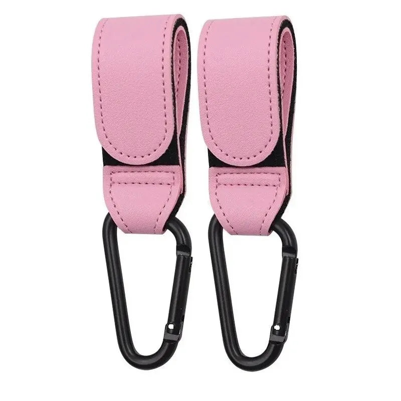 Ganci Premium per Passeggino in Pelle PU – Moschettoni Universali per Borsa Fasciatoio e Accessori