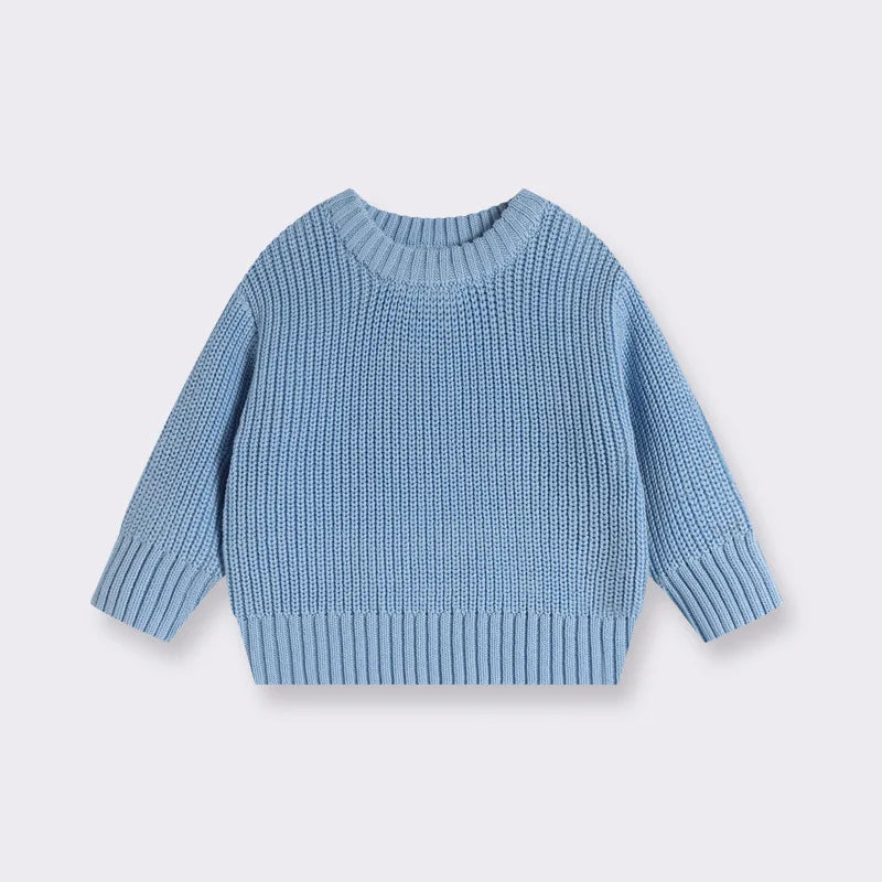 Maglione Bambini in Cotone a Maglia – Pullover Girocollo Invernale Unisex