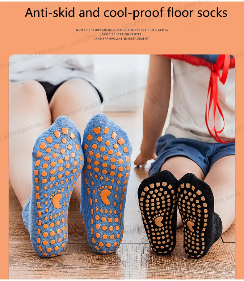 Calzini Antiscivolo per Bambini in Cotone Traspirante | Ideali per Casa, Asilo e Outdoor