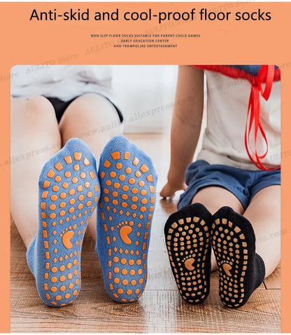 Calzini Antiscivolo per Bambini in Cotone Traspirante | Ideali per Casa, Asilo e Outdoor