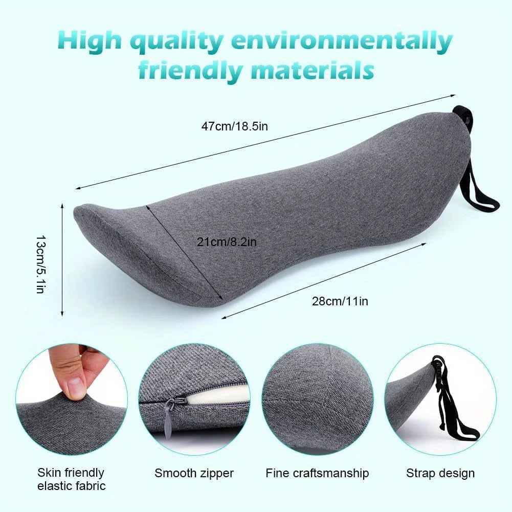 Cuscino Lombare Ergonomico in Memory Foam – Supporto Schiena per Letto, Seduta e Gravidanza