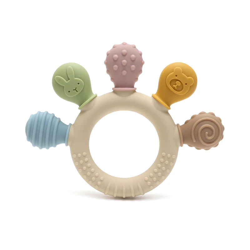 Massaggiagengive in Silicone per Neonati – Giocattolo Sensoriale Senza BPA