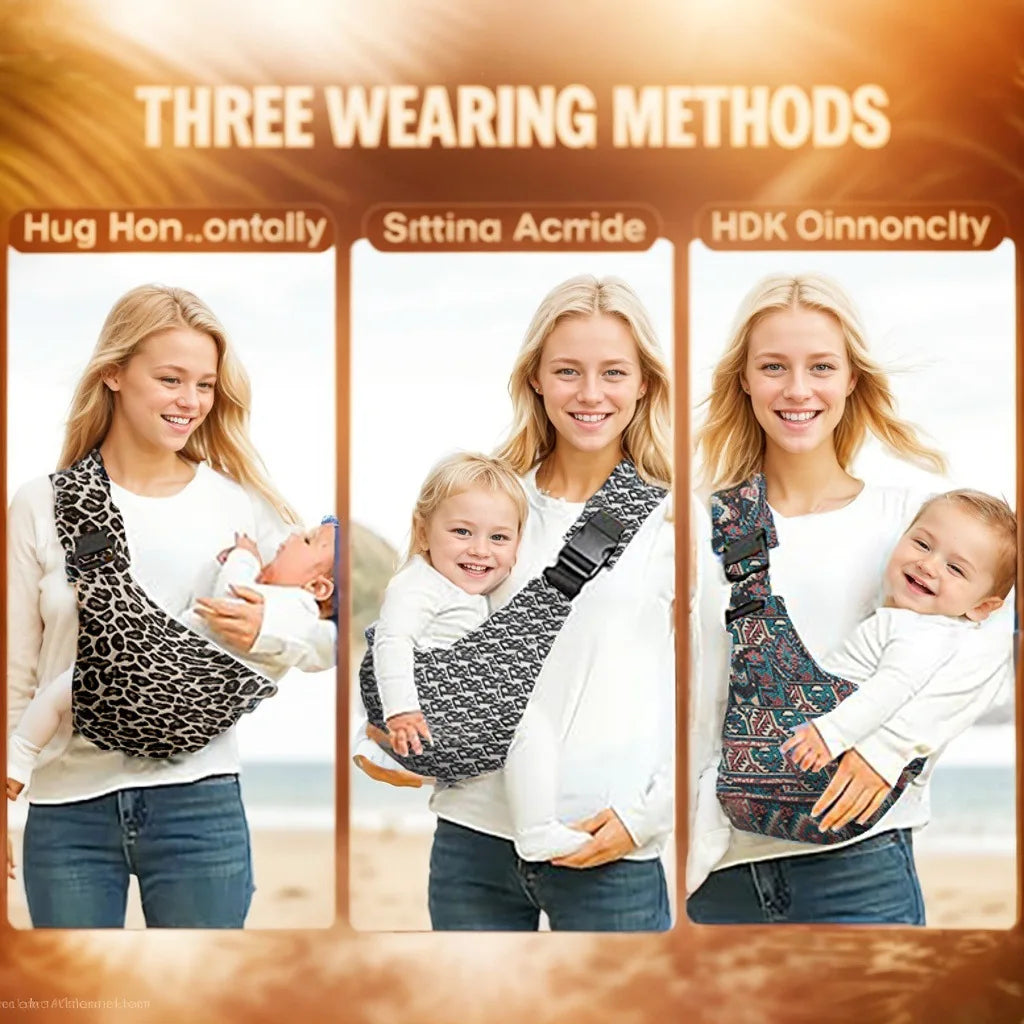 Marsupio Porta Bebè Ergonomico a Fascia Regolabile – Sling Traspirante per Neonati e Bambini fino a 20 kg