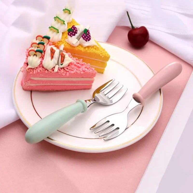 Set Posate Bambino in Acciaio Inox con Custodia – Cucchiaio e Forchetta 2+ Anni