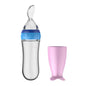 Cucchiaio Dosatore per Pappa 90 ml – Biberon Spremibile in Silicone per Svezzamento con Supporto