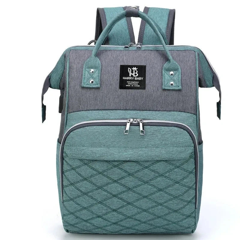 Zaino Fasciatoio Mamma Impermeabile Grande Capacità – Borsa Cambio Neonato con Tasche Termiche Portabiberon e Scomparti Multipli