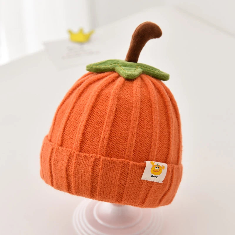 Cappellino Bambino in Maglia a Zucca con Fodera Morbida – 6 Mesi-3 Anni