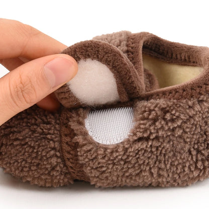 Pantofole Invernali Bambini Antiscivolo – Scarpine da Casa Effetto Teddy con Chiusura a Strappo