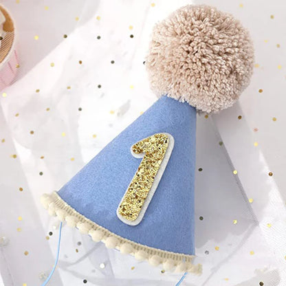 Cappellino Primo Compleanno con Pompon – Riutilizzabile per Festa e Servizi Fotografici