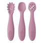 Set 3 Posatine in Silicone per Svezzamento e Autosvezzamento – Prime Posate per Neonato