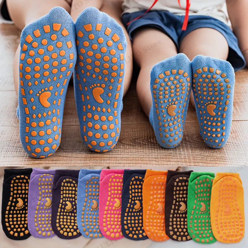 Calzini Antiscivolo per Bambini in Cotone Traspirante | Ideali per Casa, Asilo e Outdoor