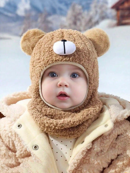 Passamontagna Invernale Bambino e Bambina – Cappello con Scaldacollo Integrato e Orecchie da Orsetto