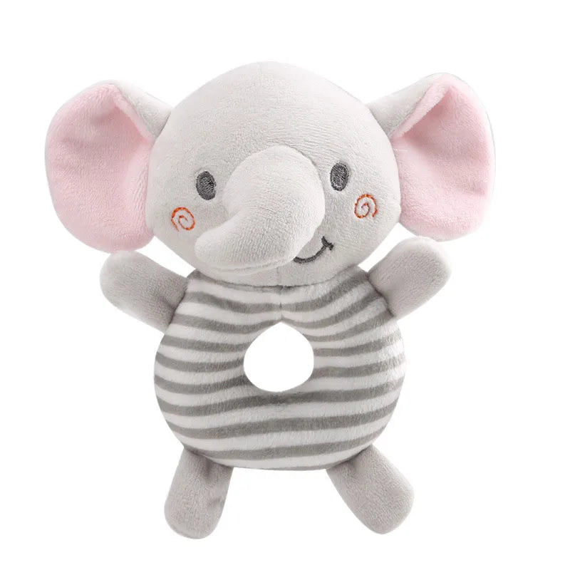 Sonaglio Peluche per Neonato con Anello da Afferrare – Gioco Sensoriale Morbido a Forma di Animale