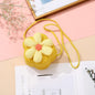 Borsetta Bambina a Tracolla in Paglia Intrecciata con Fiore – Mini Borsa con Chiusura Zip