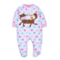 Tutina Calda in Pile con Cerniera e Stampe Animali per Bambini