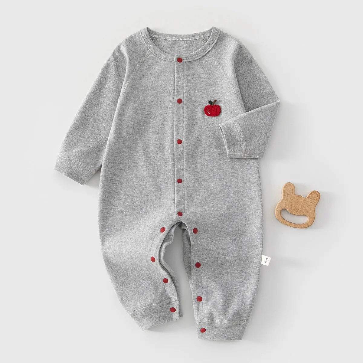 Tutina Neonato in 100% Cotone – Pigiamino Intero Senza Piedini con Bottoni a Pressione
