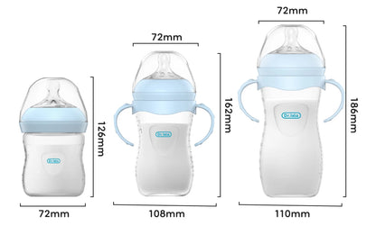 Biberon Anti-Colica in PP Senza BPA – Collo Largo con Tettarella in Silicone (150/240/330 ml)