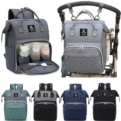 Zaino Fasciatoio Mamma Impermeabile Grande Capacità – Borsa Cambio Neonato con Tasche Termiche Portabiberon e Scomparti Multipli