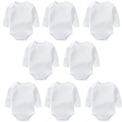 Body Neonato a Manica Lunga 100% Cotone – Bianco Unisex