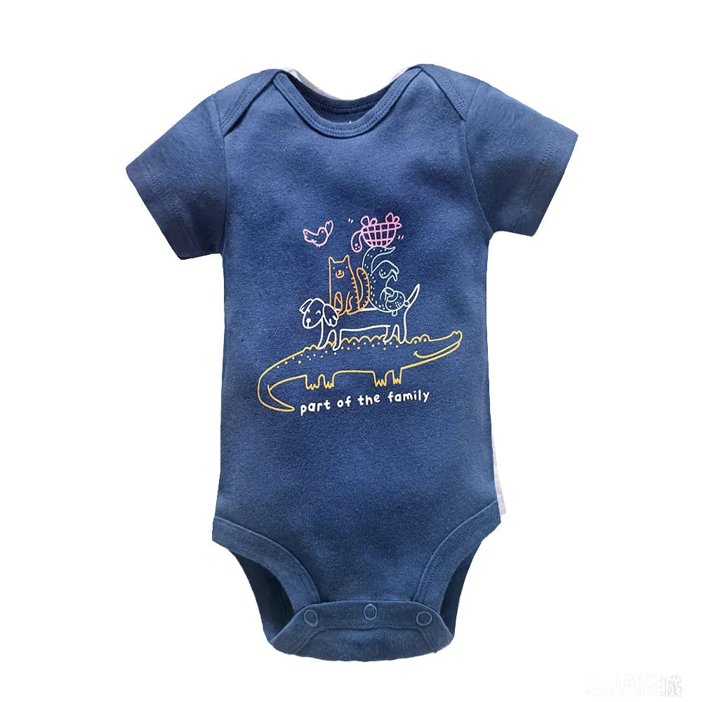 Body Neonato a Manica Corta 100% Cotone – Fantasie Assortite