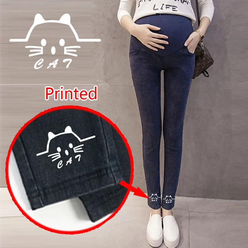 Jeans Premaman Elasticizzati con Fascia Regolabile in Vita