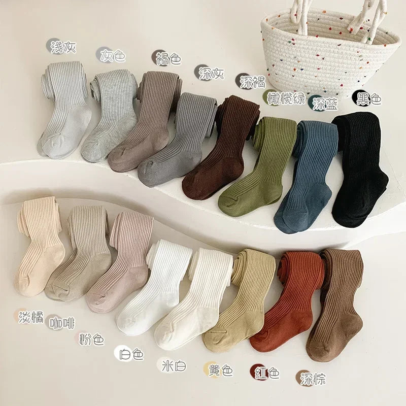 Calzamaglia in Cotone Elasticizzato per Bambine | Collant Caldi e Morbidi 1-9 Anni
