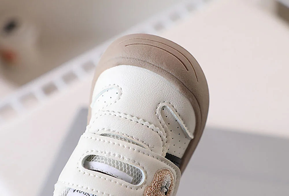 Scarpe Primi Passi Bambino Traspiranti con Doppio Strappo e Suola Morbida Antiscivolo