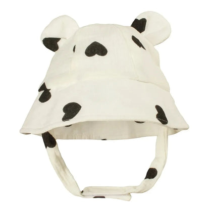 Cappello da Sole Neonato con Orecchie da Coniglietto in Cotone – Cappellino Estivo Regolabile 0-12 Mesi