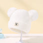 Cappello Invernale Lavorato a Maglia con Doppi Pompon per Neonati e Bambini | Caldo, Morbido e Unisex (6-24 Mesi)