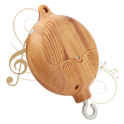 Carillon Musicale per Culla Effetto Legno – 35 Melodie e Rotazione